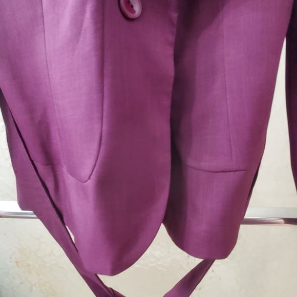 NWT 2 Piece Skirtsuit by Emily. Sz 12. Purple Color, Long Sleeves; Lined.  $70 - Picture 6 of 15